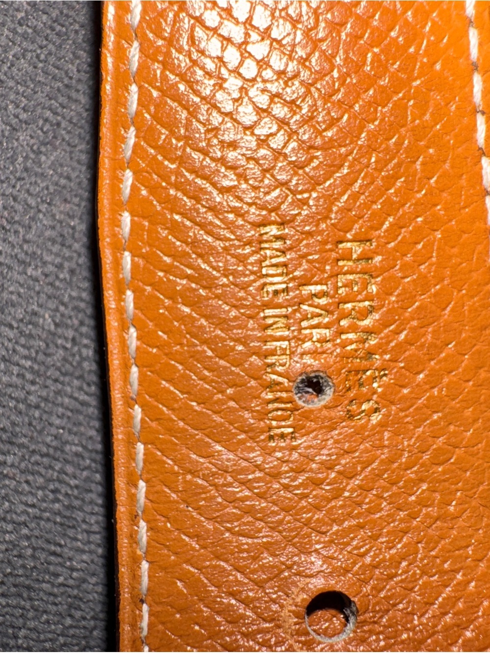 Hermès Reversible H Belt Size 72 Gold Buckle Box Calf Leather 2011 - Picture 7 of 8